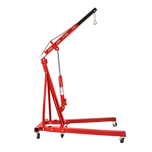 Amazon.co.jp: kaitou エンジン クレーン 2t 折りたたみ 油圧式 吊り